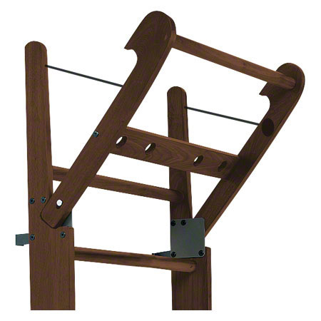 NOHrD Sprossenwand Nussbaum, ausklappbar, 10 Sprossen, HxBxT 230x80x13 cm