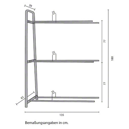 Ballregal Exklusiv Anbaumodul zur Basismodul-Erweiterung, 135x62x180 cm