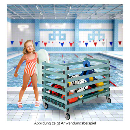 Kunststoff Materiallagerungswagen, offene Version, fahrbar