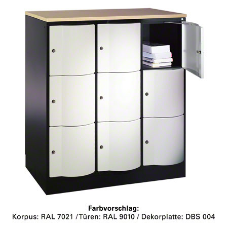 Schliefachschrank Resisto mit 9 Fchern, HxBxT 125x115x54 cm