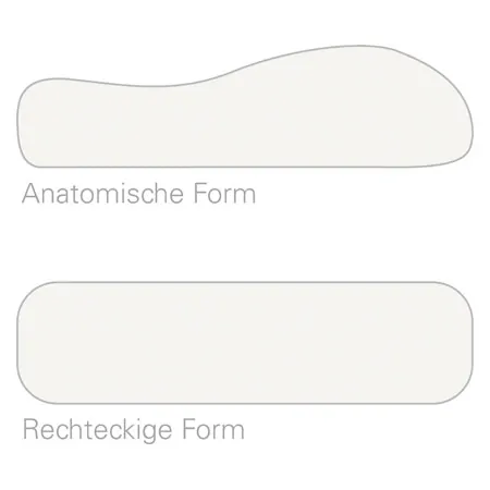Viscoline Nackensttzkissen, anatomische Form, LxBxH 68x33x13 cm