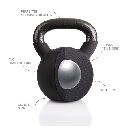 Kettlebell, 32 kg, schwarz