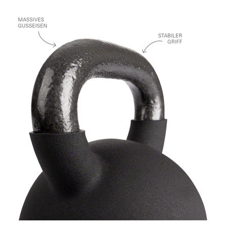 Kettlebell, 32 kg, schwarz