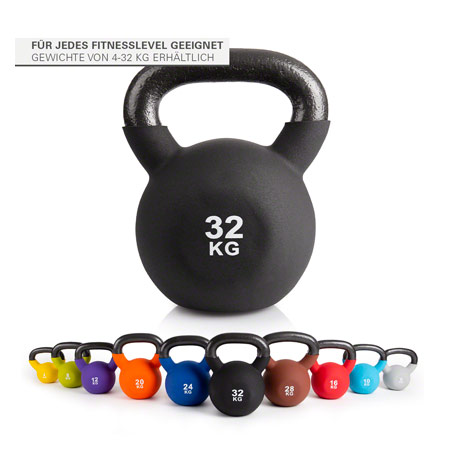 Kettlebell, 32 kg, schwarz