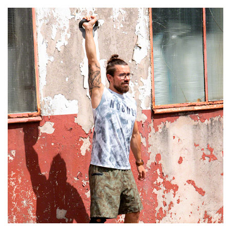 Kettlebell, 6 kg, grau