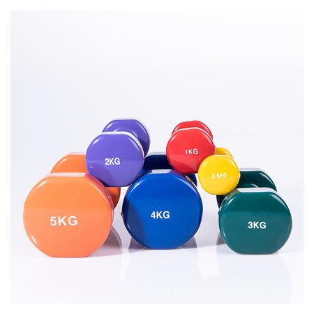 Wandhalterung-Set inkl. Hanteln, 0,5-5 kg, 6 Stück