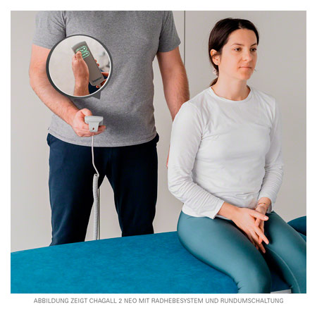Ferrox Therapieliege Chagall 2 Neo mit Radhebesystem und Rundumschaltung
