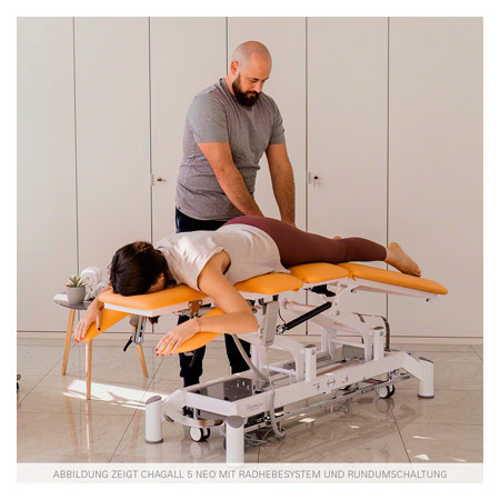 Ferrox Therapieliege Chagall 5 Neo mit Radhebesystem
