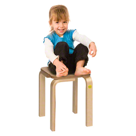 Erzi Hocker 35 aus Formholz, 27x27 cm, Sitzhöhe 35 cm