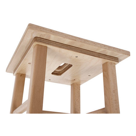 Holzhocker aus Hartholz, LxB 35x35 cm