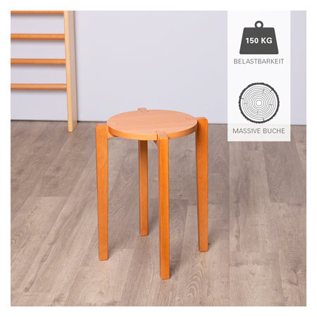 Gymnastikhocker aus Holz, Ø 32 cm