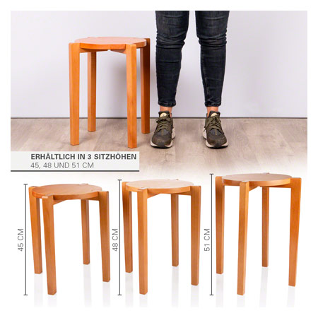 Gymnastikhocker aus Holz, Ø 32 cm