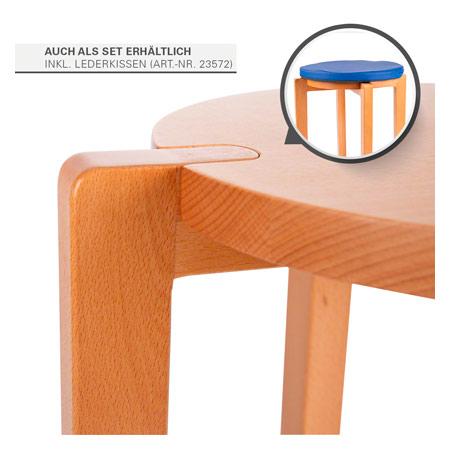 Gymnastikhocker aus Holz, Ø 32 cm