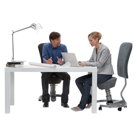 Swopper Work 3D-Aktiv Bürodrehstuhl mit Lehne, 50-120 kg