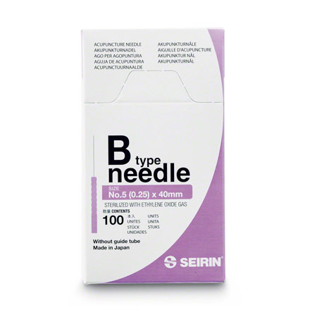Akupunkturnadeln Seirin Typ B, violett, 0,25 x 40 mm, 100 Stück
