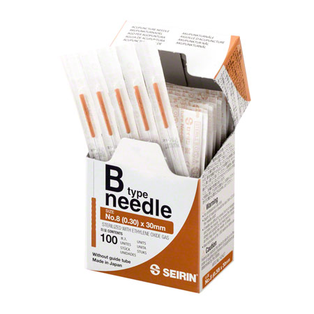 Akupunkturnadeln Seirin Typ B, braun, 0,30 x 30 mm, 100 Stück