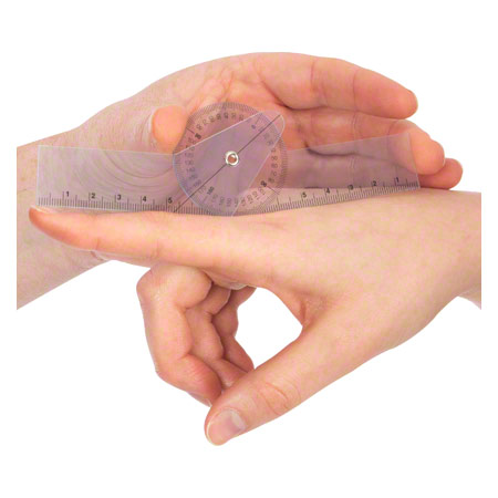 Finger-Winkelmesser, Schenkellänge 8 cm, transparent