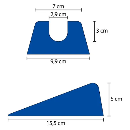 Mobilisationskeil klein, LxBxH 15,5x9,9x5 cm