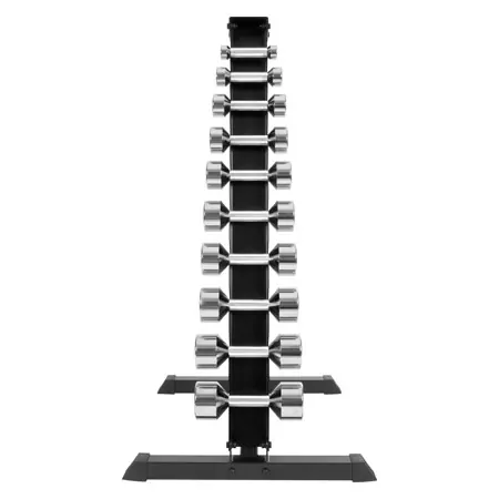 Kurzhantel-Stnder-Set mit 10 Paar Chrom Hanteln, 1-10 kg, LxBxH 74x62x128 cm