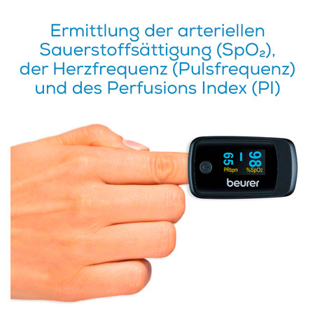 BEURER Messgeräte-Set, 2-tlg., Oberarm-Blutdruckmessgerät BM 58 + Fingerpulsoximeter PO 45