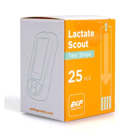 25 Teststreifen in der Spenderbox fr Lactate Scout Sport