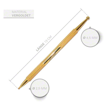 Akupressurstift-Set, 3-tlg., 13 cm, ø 2,5 / 4,5 mm + ø 3 / 6 mm, 15 cm, ø 4 / 7 mm