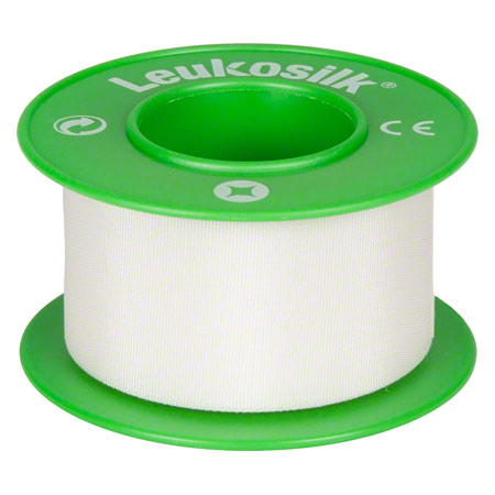 Leukosilk ohne Schutzring, 5 m x 2,5 cm, 12 Stück