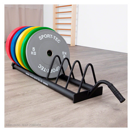 Hantelscheibenablage Bumper Plate Rack, fahrbar, LxBxH 140x28x26,8 cm