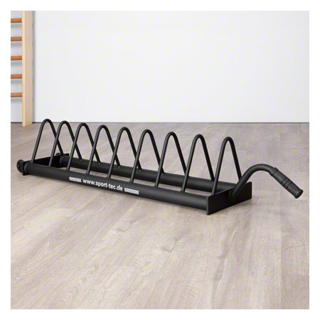 Hantelscheibenablage Bumper Plate Rack, fahrbar, LxBxH 140x28x26,8 cm