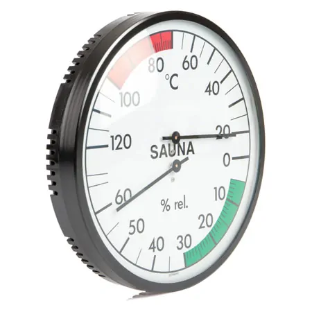 Sauna-Klimamesser inkl. Thermometer und Hygrometer,  13,5 cm