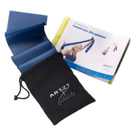 ARTZT vitality latexfree Übungsband, 2,5 m x 12 cm, extra stark, blau