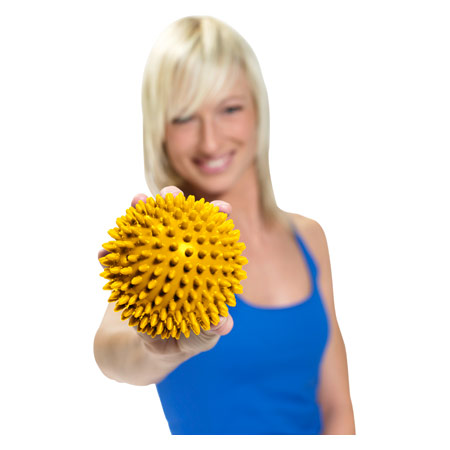 ARTZT vitality Massage-Ball mit Ventil, Ø 8 cm, gelb, 2 Stück