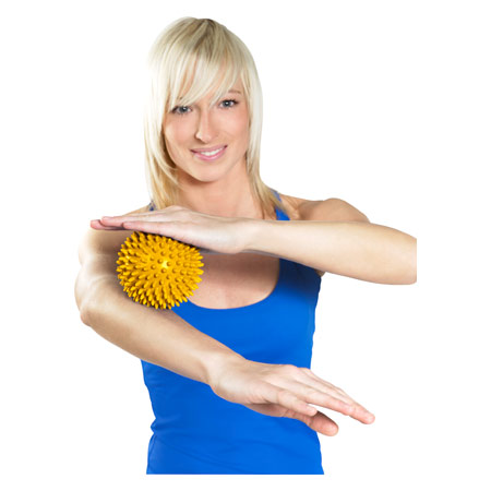 ARTZT vitality Massage-Ball mit Ventil, Ø 8 cm, gelb, 2 Stück