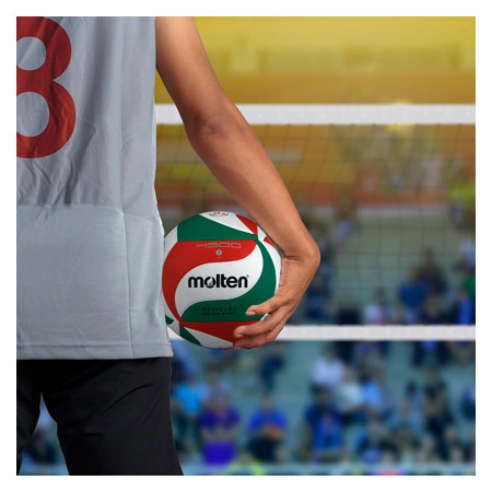 Molten Volleyball Wettspielball V5M4500-DE, Größe 5