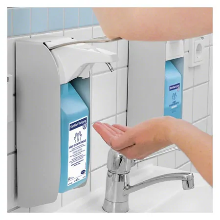 Desinfektionsmittelspender-Set Eurospender 1 mit Armhebel, inkl. 2x Sterillium Gel Pure 500ml