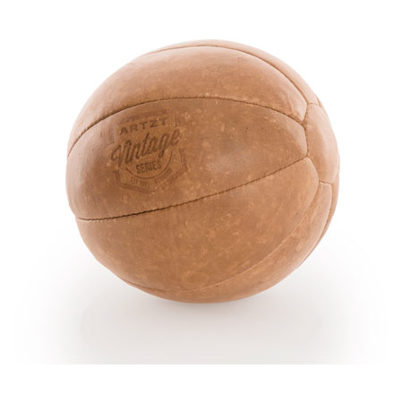 ARTZT Vintage Series Medizinball aus Leder, 1,5 kg