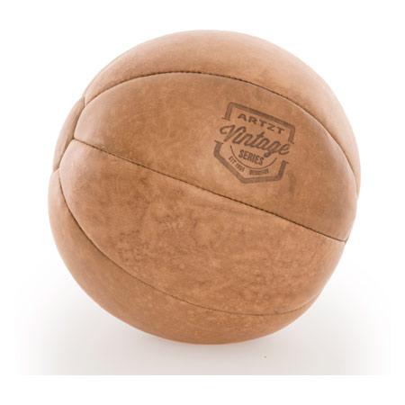 ARTZT Vintage Series Medizinball aus Leder, 3 kg