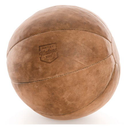 ARTZT Vintage Series Medizinball aus Leder, 4 kg