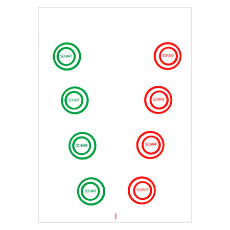 ARTZT neuro Fusionskarten Vergenz-Ringe rot/grn, 10 Stck