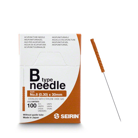 Akupunkturnadeln Seirin Typ B, braun, 0,30 x 30 mm, 100 Stück