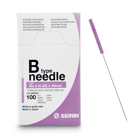 Akupunkturnadeln Seirin Typ B, violett, 0,25 x 40 mm, 100 Stück