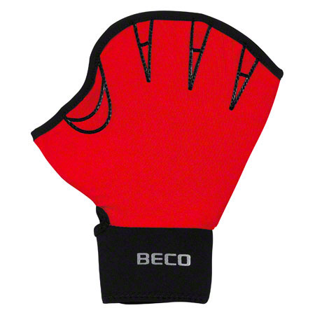 BECO Neoprenhandschuhe mit Fingeröffnung, Gr. M, Paar, rot