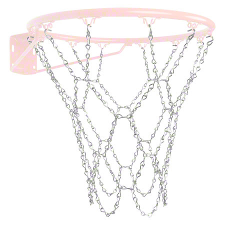 Filet De Basket-Ball CZ-XING - Chaîne Métal Galvanisé | Pour Panier Standard | Blanc/Jaune | 55cm