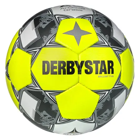 Derbystar Fußball Brillant TT AG v24 Kunstrasen, Größe 5, gelb/silber