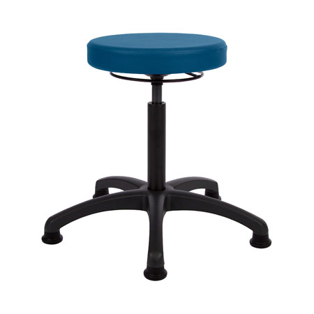 Drehhocker Standard mit Komfort-Polster und Gleitern
