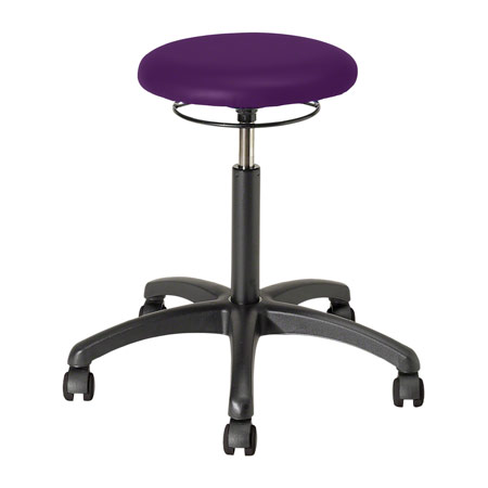 Drehhocker Standard mit Polster und Rollen
