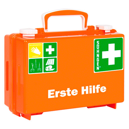 Erste-Hilfe-Koffer Quick nach DIN 13157, inkl. Wandhalterung