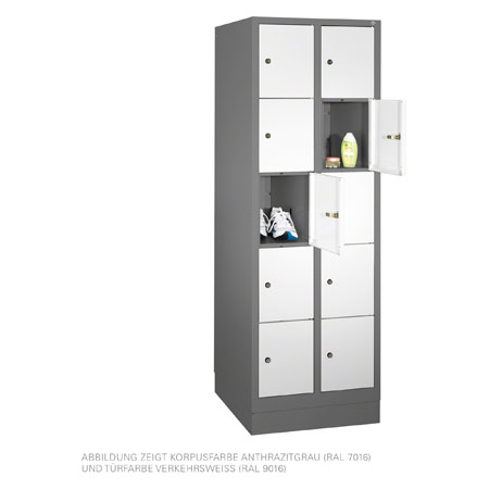 Fächerschrank mit 10 Fächern, HxBxT 185x60x50 cm