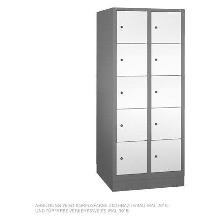 Fächerschrank mit 10 Fächern, HxBxT 185x80x50 cm