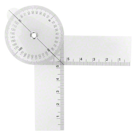 Finger-Winkelmesser, Schenkellänge 8 cm, transparent
